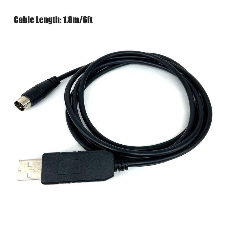 Teykst كابل محول USB إلى Mini Din بطول 6 أقدام مع شريحة FT232RL، موصل ذكر 8 دبابيس، كابل واجهة صوت CT-62 لراديو Yaesu طراز FT-100، FT-817، FT-857، FT-897 - Image 3